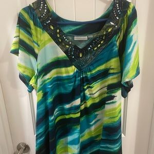 Avenue Plus Size 18/20 Multicolor Sequin Top
